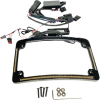 2030-1487 - CUSTOM DYNAMICS All in One License Plate Frame - Black TF05-BCM-B