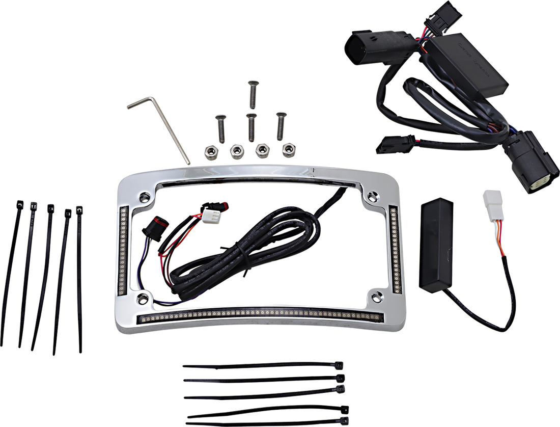 2030-1488 - CUSTOM DYNAMICS All in One License Plate Frame - Chrome TF05-BCM-C