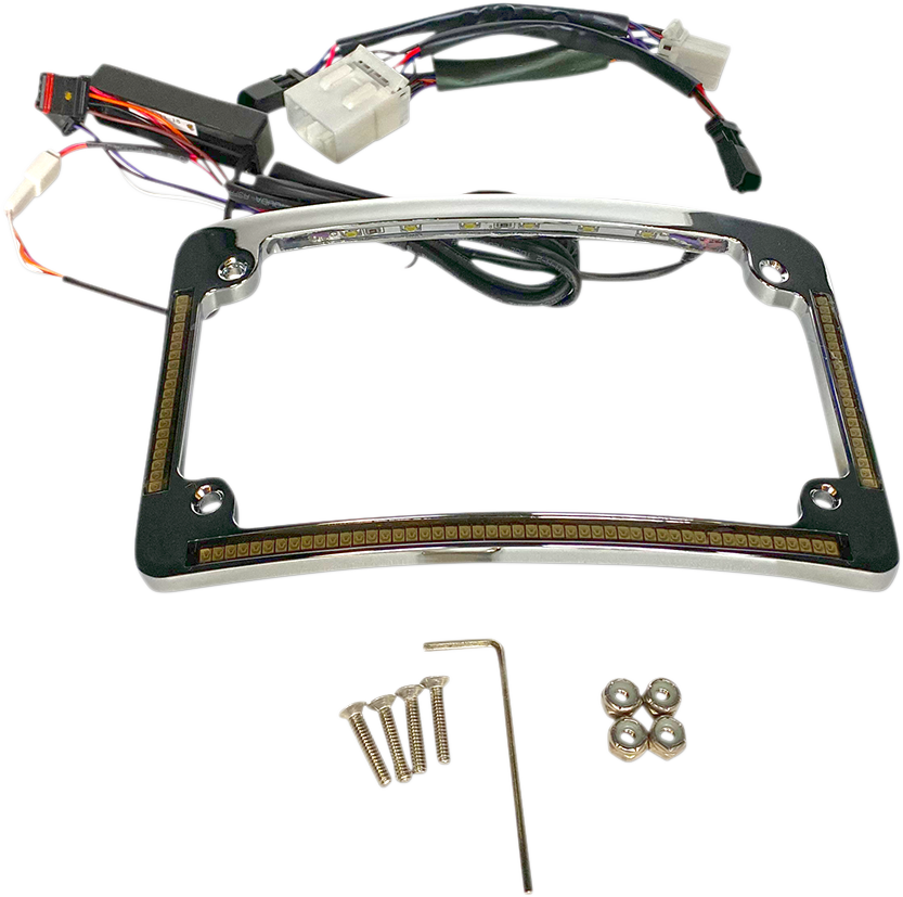 2030-1492 - CUSTOM DYNAMICS All in One License Plate Frame - Chrome TF05-HD-C