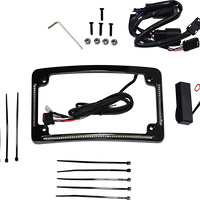 2030-1493 - CUSTOM DYNAMICS All in One License Plate Frame - Black TF05-SS6-B