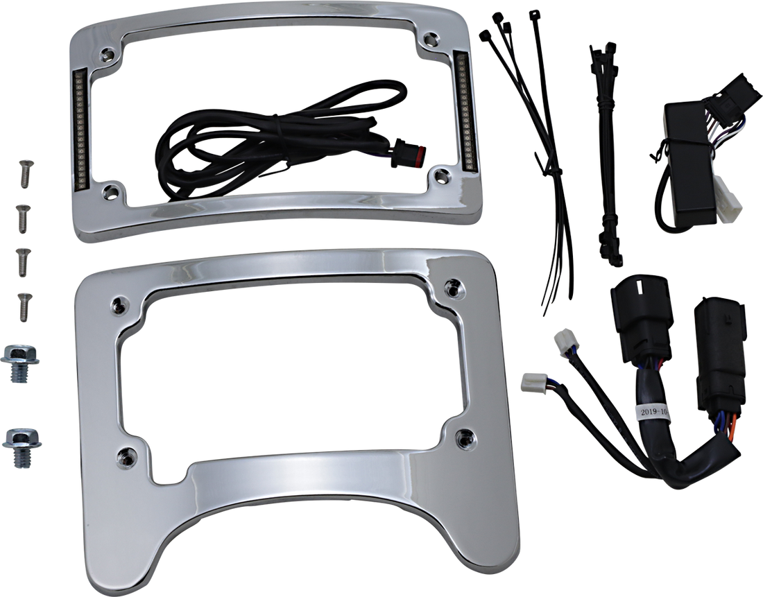 2030-1496 - CUSTOM DYNAMICS License Plate Frame/Turn Signal Eliminator - Chrome TS-ELIM-06BCM-C