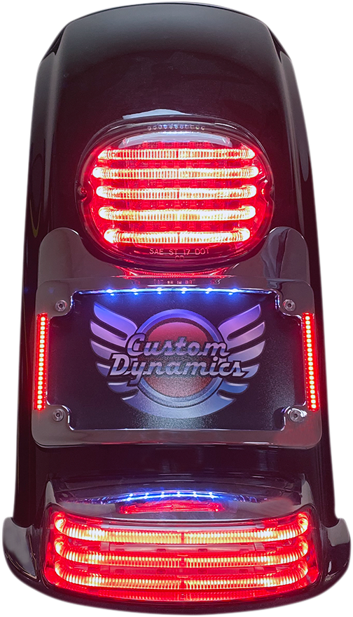 2030-1496 - CUSTOM DYNAMICS License Plate Frame/Turn Signal Eliminator - Chrome TS-ELIM-06BCM-C