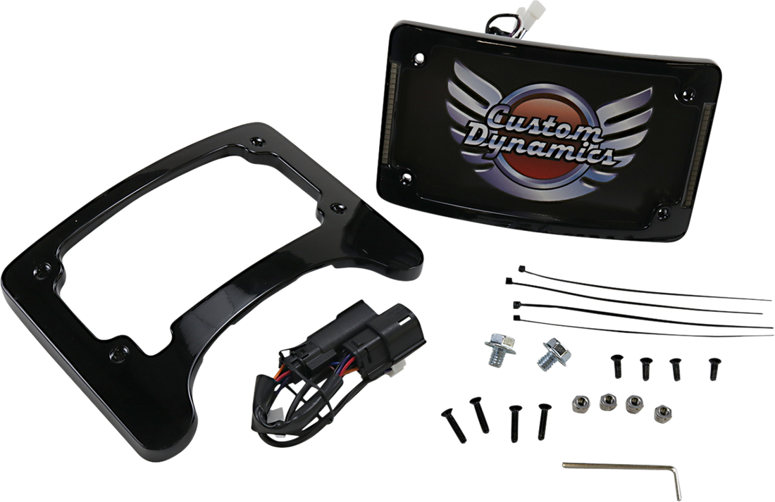 2030-1496 - CUSTOM DYNAMICS License Plate Frame/Turn Signal Eliminator - Chrome TS-ELIM-06BCM-C
