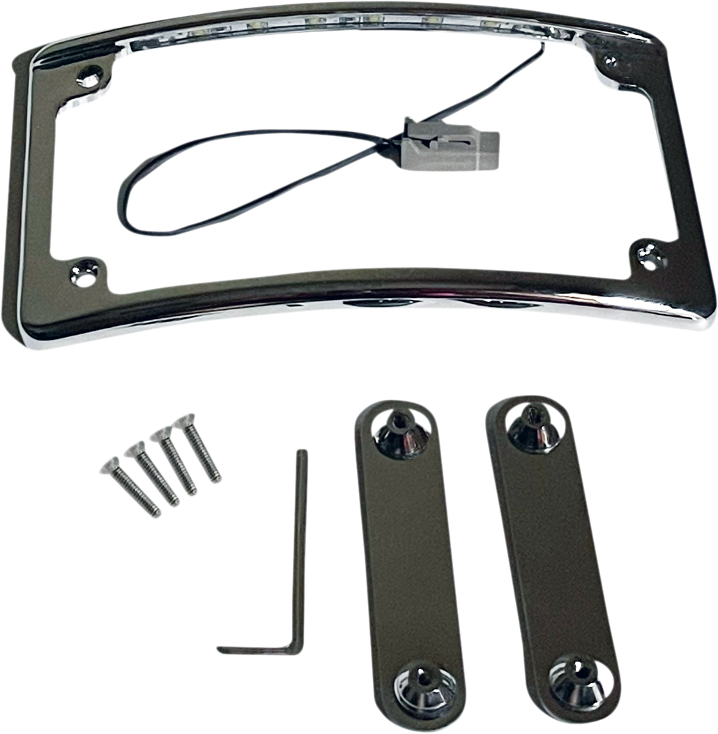 2030-1962 - CUSTOM DYNAMICS LED License Plate Frame - CVO - Chrome LPF-RAD-CVO-C