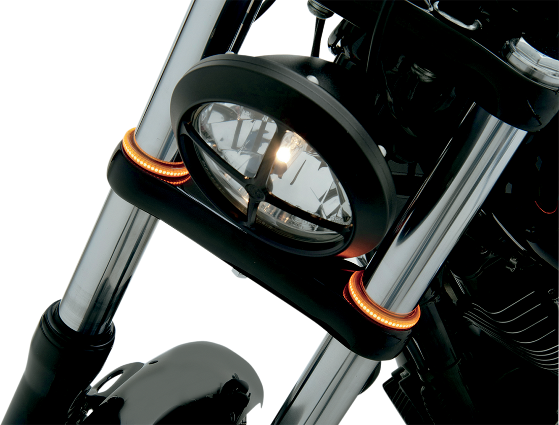 2040-0950 - CUSTOM DYNAMICS WRAPZ? Fork Lights - 39 mm - Amber Lens TW39AA