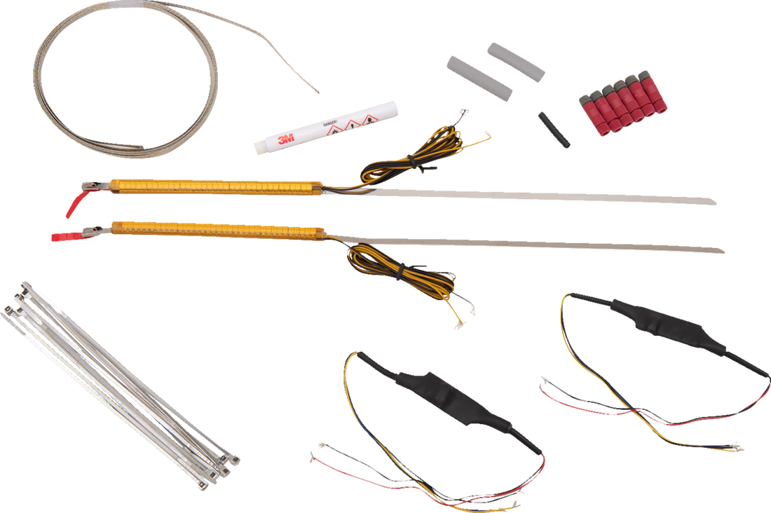 2040-0950 - CUSTOM DYNAMICS WRAPZ? Fork Lights - 39 mm - Amber Lens TW39AA