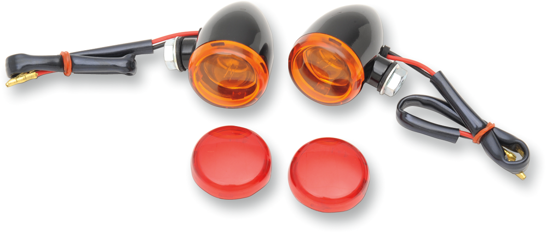 2040-1043 - DRAG SPECIALTIES Mini-Duece Marker Light Kit - Amber/Red 20-6390BA/RH