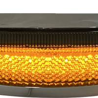2040-1623 - CUSTOM DYNAMICS Led Front Fender Tip - Amber LED/Smoke Lens - Chrome GEN-FT-AS