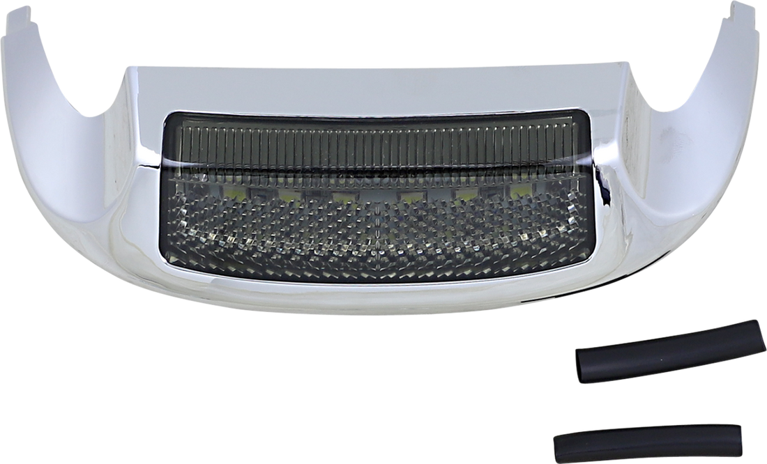 2040-1625 - CUSTOM DYNAMICS Led Front Fender Tip - White LED/Smoke Lens - Chrome GEN-FT-WS