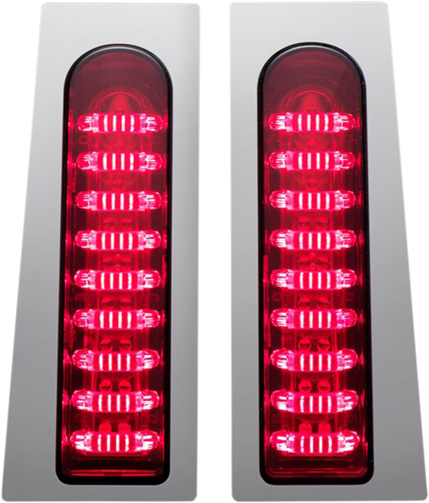 2040-2158 - CUSTOM DYNAMICS Saddlebag Lights -  Smoke - Gloss Black PB-FILL-S-B