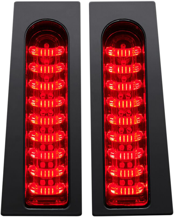2040-2158 - CUSTOM DYNAMICS Saddlebag Lights -  Smoke - Gloss Black PB-FILL-S-B