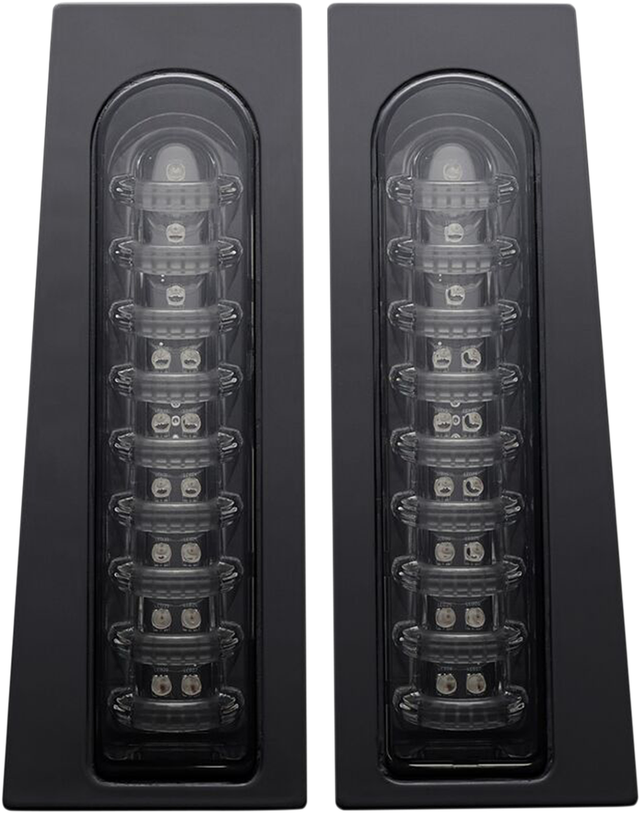 2040-2158 - CUSTOM DYNAMICS Saddlebag Lights -  Smoke - Gloss Black PB-FILL-S-B