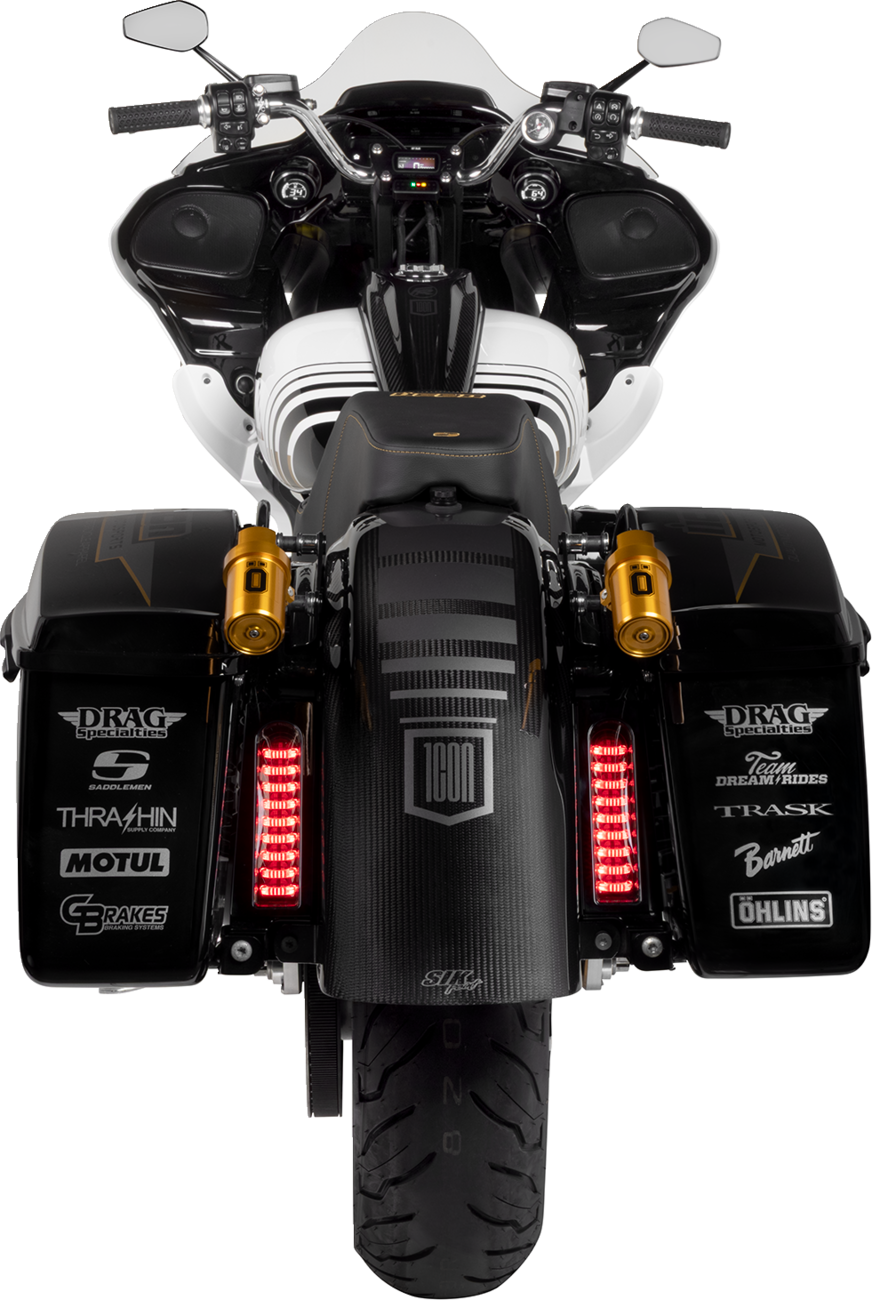 2040-2158 - CUSTOM DYNAMICS Saddlebag Lights -  Smoke - Gloss Black PB-FILL-S-B