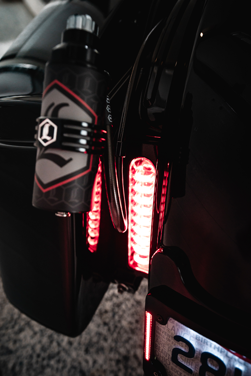2040-2158 - CUSTOM DYNAMICS Saddlebag Lights -  Smoke - Gloss Black PB-FILL-S-B