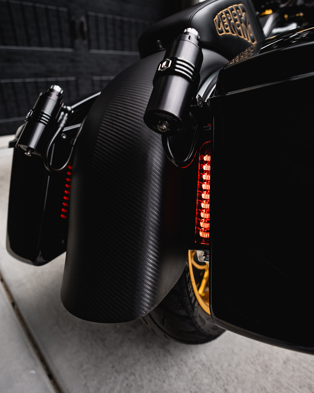 2040-2158 - CUSTOM DYNAMICS Saddlebag Lights -  Smoke - Gloss Black PB-FILL-S-B
