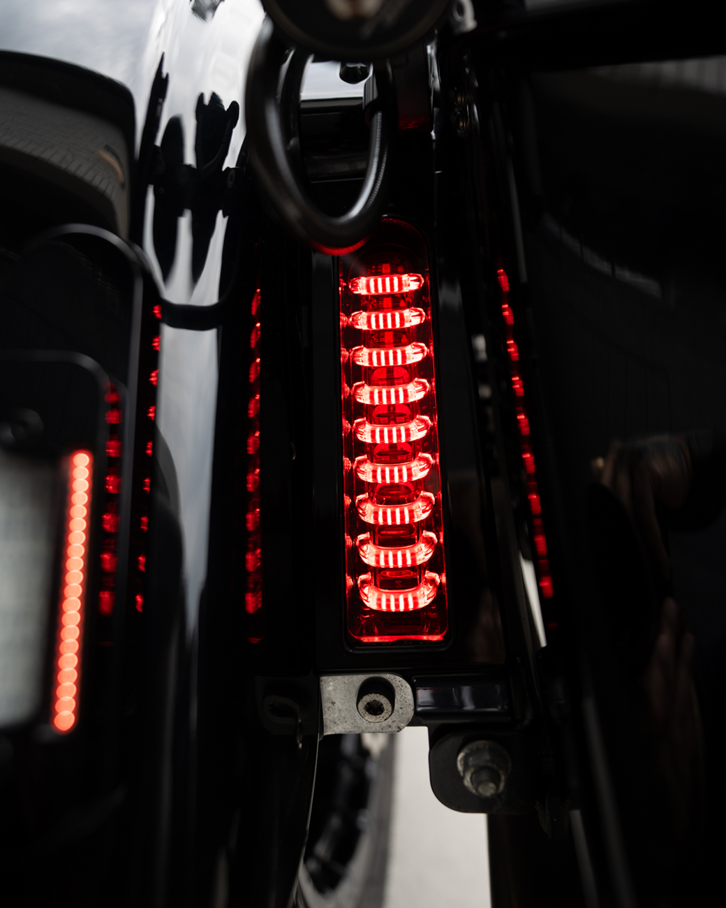 2040-2158 - CUSTOM DYNAMICS Saddlebag Lights -  Smoke - Gloss Black PB-FILL-S-B