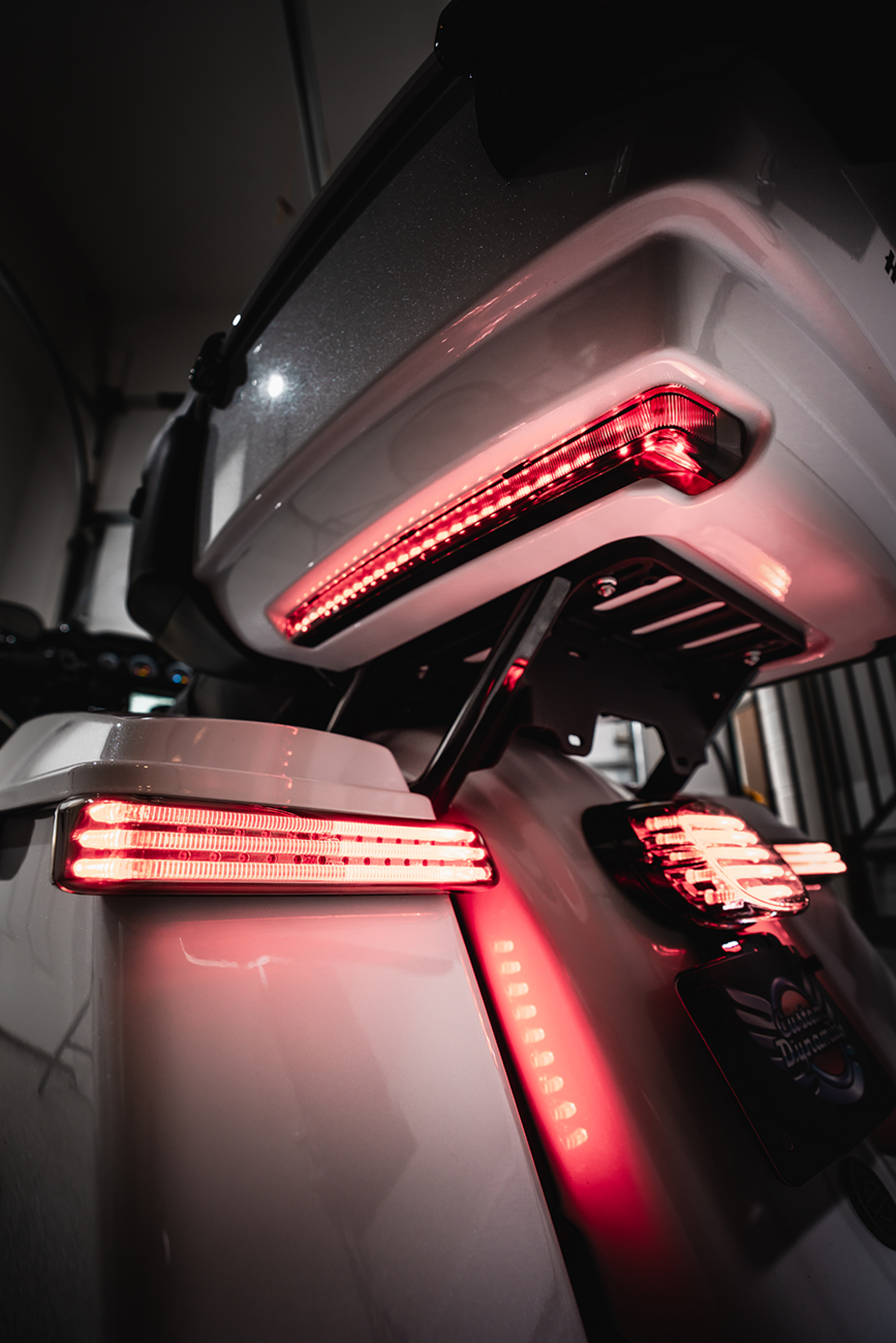 2040-2158 - CUSTOM DYNAMICS Saddlebag Lights -  Smoke - Gloss Black PB-FILL-S-B