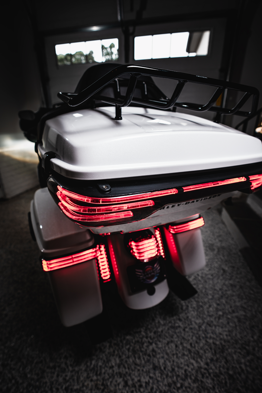 2040-2158 - CUSTOM DYNAMICS Saddlebag Lights -  Smoke - Gloss Black PB-FILL-S-B