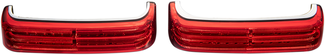 2040-2278 - CUSTOM DYNAMICS Saddlebag Lights - SS6 - Chrome/Red PB-SB-SS6-CR