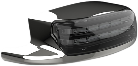 2040-2354 - CUSTOM DYNAMICS Fender Tip Light - Smoke Lens - Chrome PB-FT-TOUR-S-C