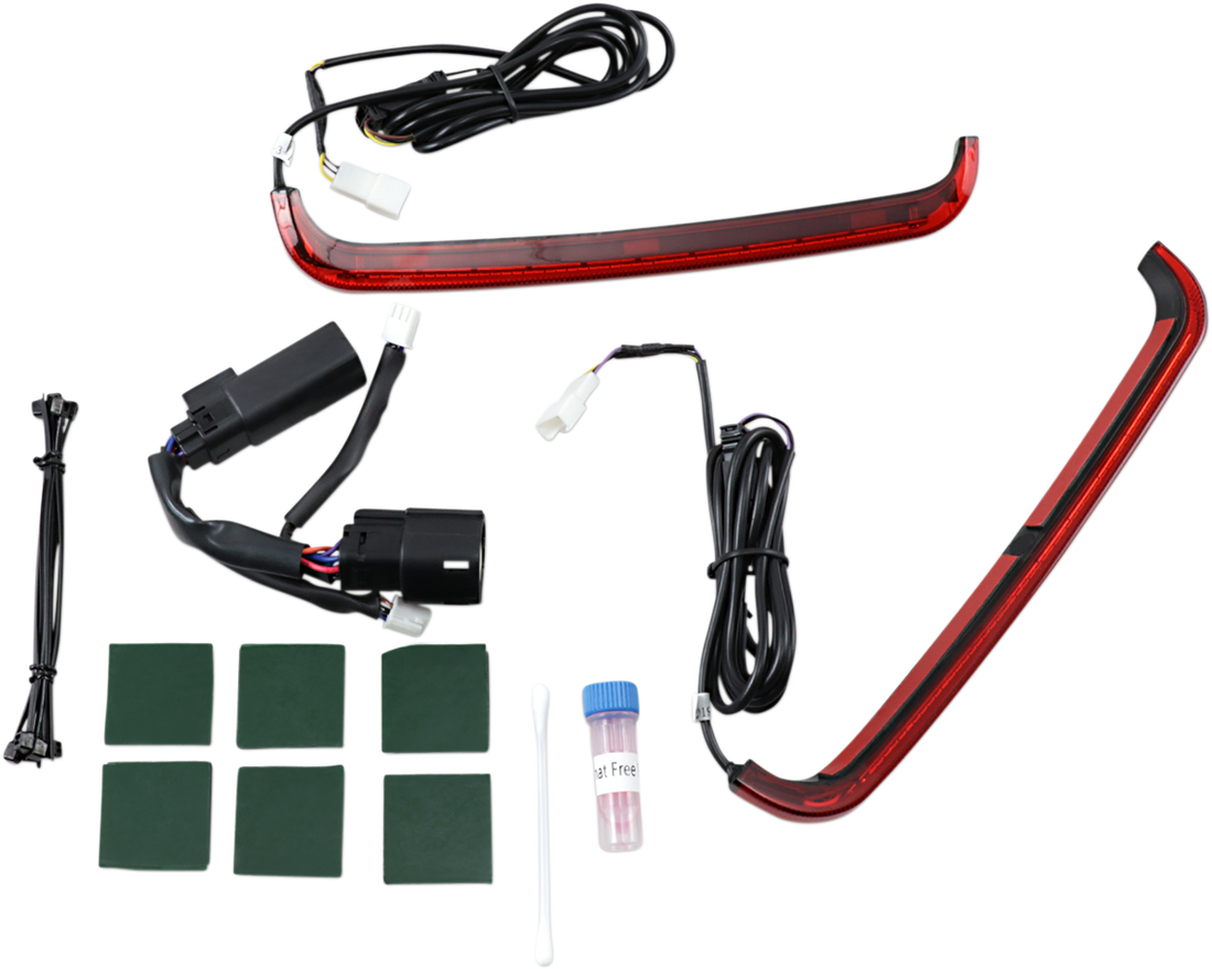 2040-2361 - CUSTOM DYNAMICS Saddlebag Lights - '10-'13 - Red Lens CD-LP-SS6-R