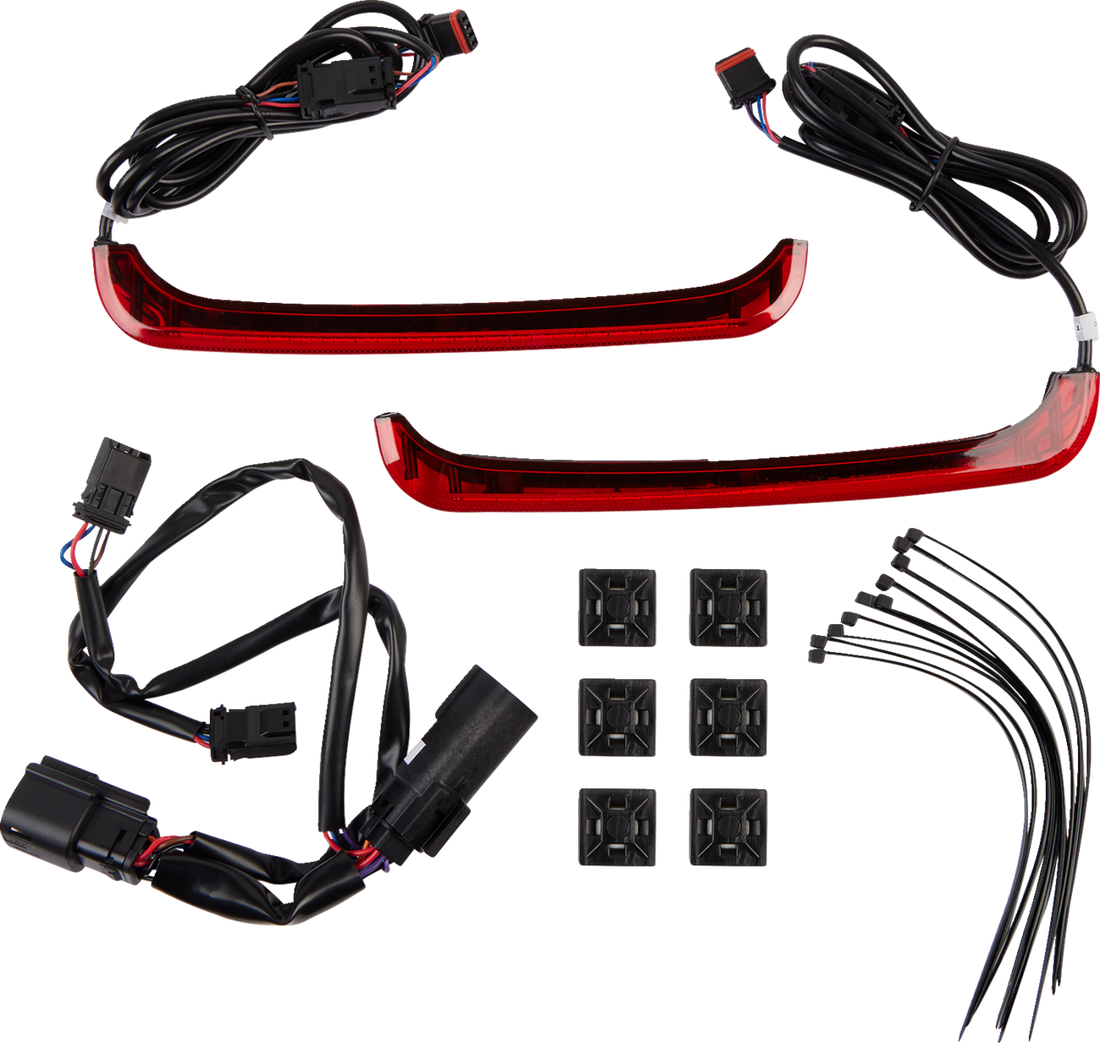 2040-2439 - CUSTOM DYNAMICS Saddlebag Lights - Red Lens CD-LPSEQ-BCM4-R