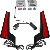 2040-2516 - CUSTOM DYNAMICS Fascia LED Light Panels - Black/Red CD-FASCIA-SS6RB
