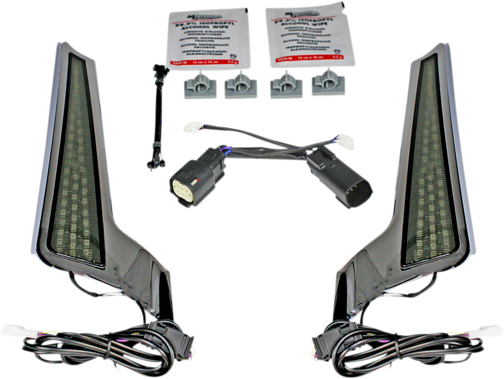 2040-2521 - CUSTOM DYNAMICS Fascia LED Light Panels - Chrome/Smoke CD-FASCIA-HD-CS