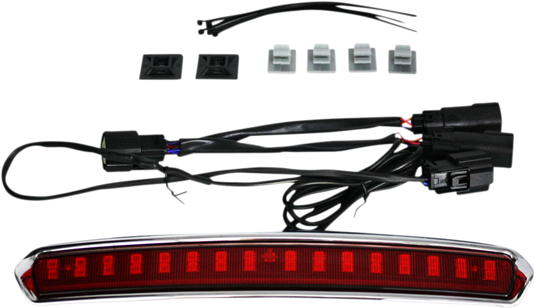 2040-2526 - CUSTOM DYNAMICS Tour Pack Lid Light - Chrome/Red CD-TP-LID-CR
