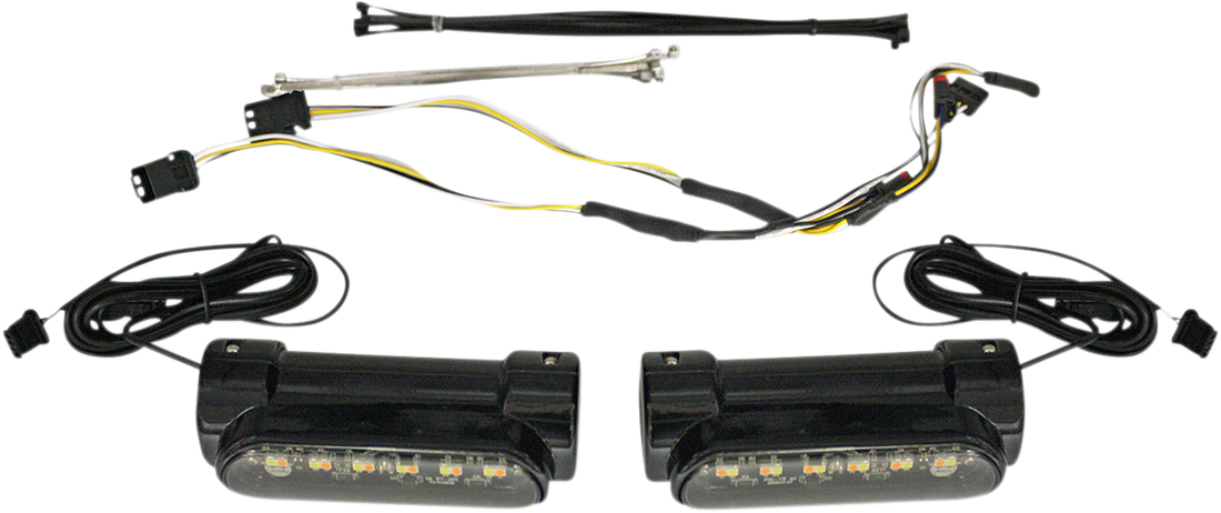 2040-2527 - CUSTOM DYNAMICS Engine Guard Light - FLH - Black CD-CB-AW-BCM-B
