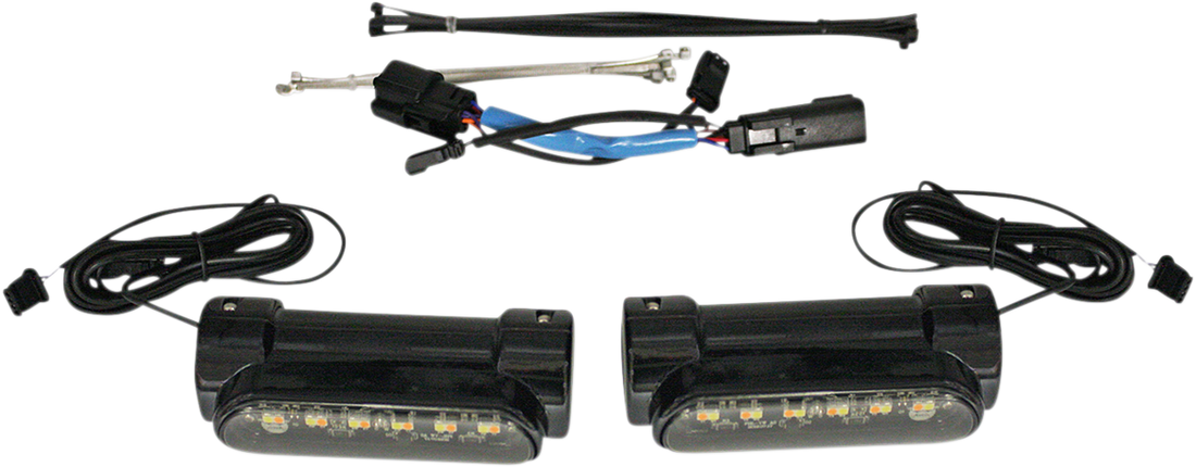 2040-2531 - CUSTOM DYNAMICS Engine Guard Light - '10-'13 FLHX - Black CD-CB-AW-SS6-B