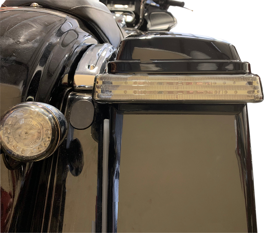 2040-2574 - CUSTOM DYNAMICS Saddlebag LED Lights - Sequential - Chrome/Smoke PB-SBSEQ-BCM4CS