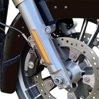 2040-2647 - CUSTOM DYNAMICS LED Fork Light - Amber - Black CD-FORK-BCM-AB