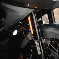 2040-2647 - CUSTOM DYNAMICS LED Fork Light - Amber - Black CD-FORK-BCM-AB