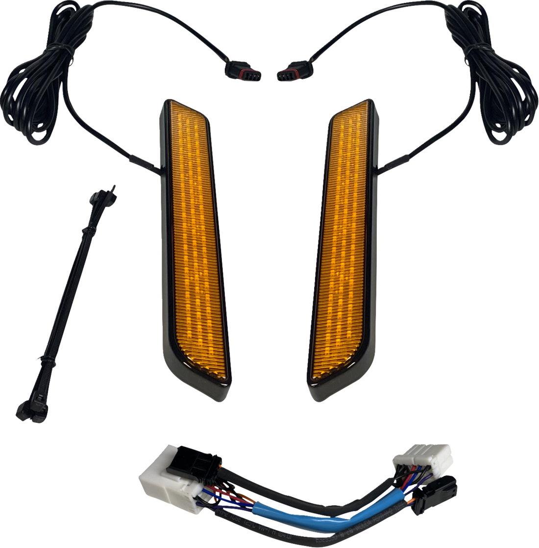 2040-2651 - CUSTOM DYNAMICS LED Fork Light - Amber - Black CD-FORK-HD-AB