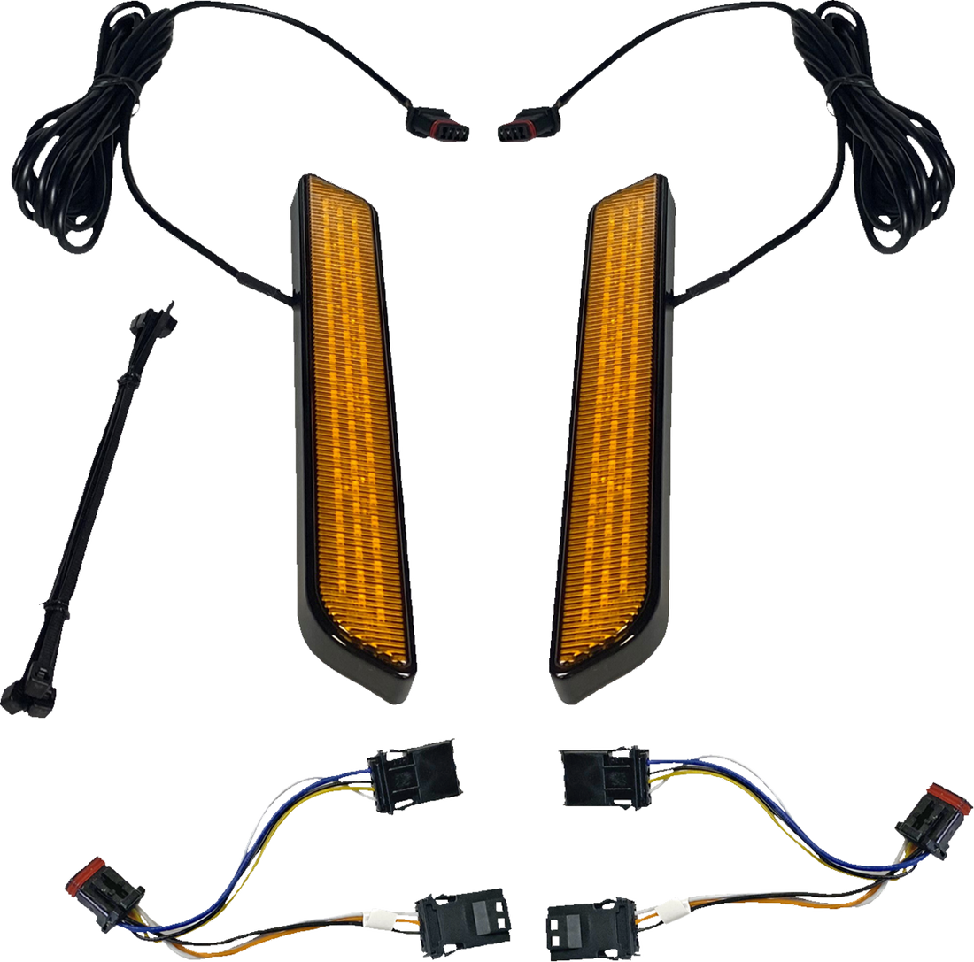 2040-2658 - CUSTOM DYNAMICS LED Fork Light - Smoke - Chrome CD-FORK-SS6-SC