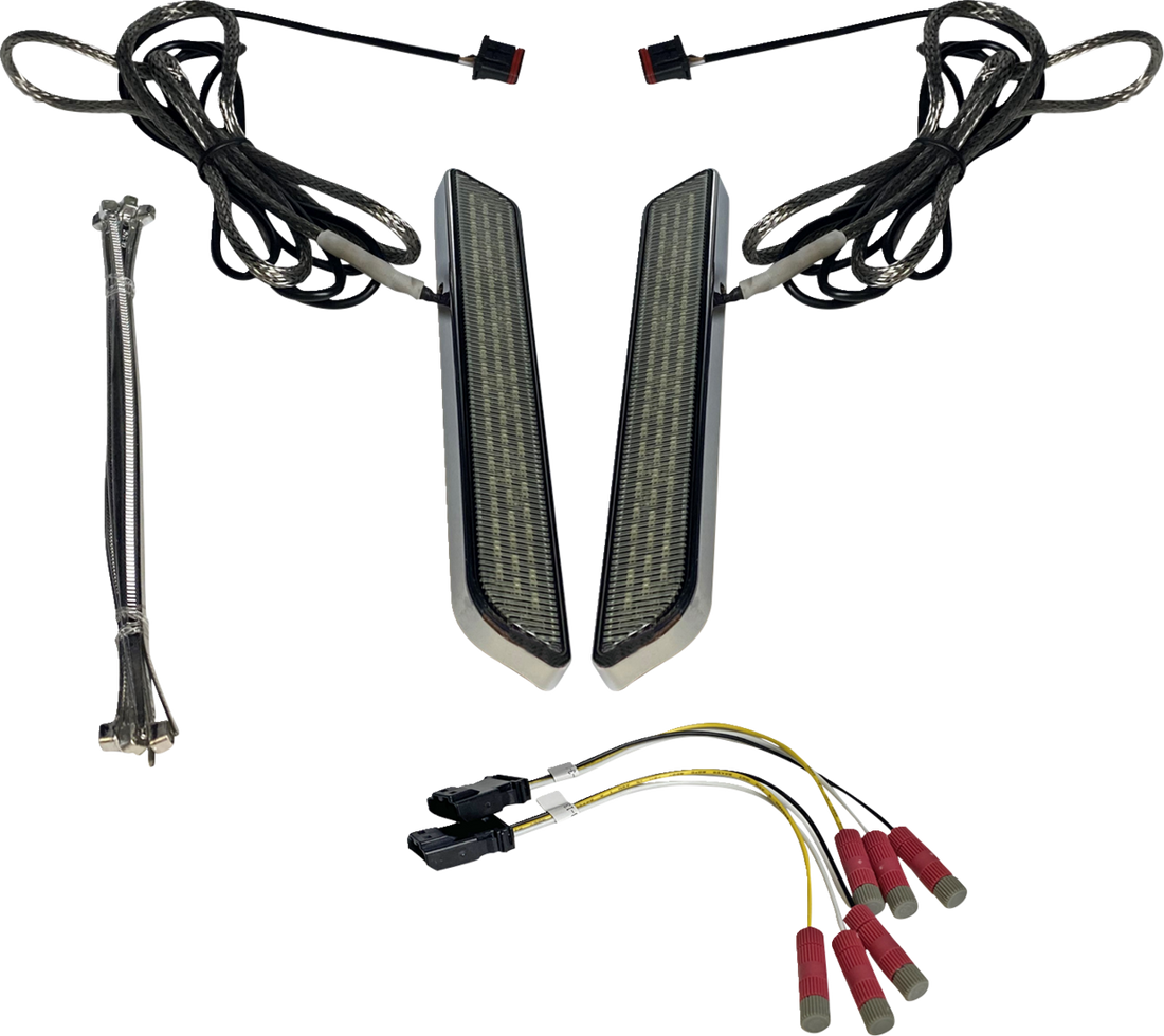 2040-2666 - CUSTOM DYNAMICS LED Fork Light - Smoke - Chrome CD-FORK-UNV-SC