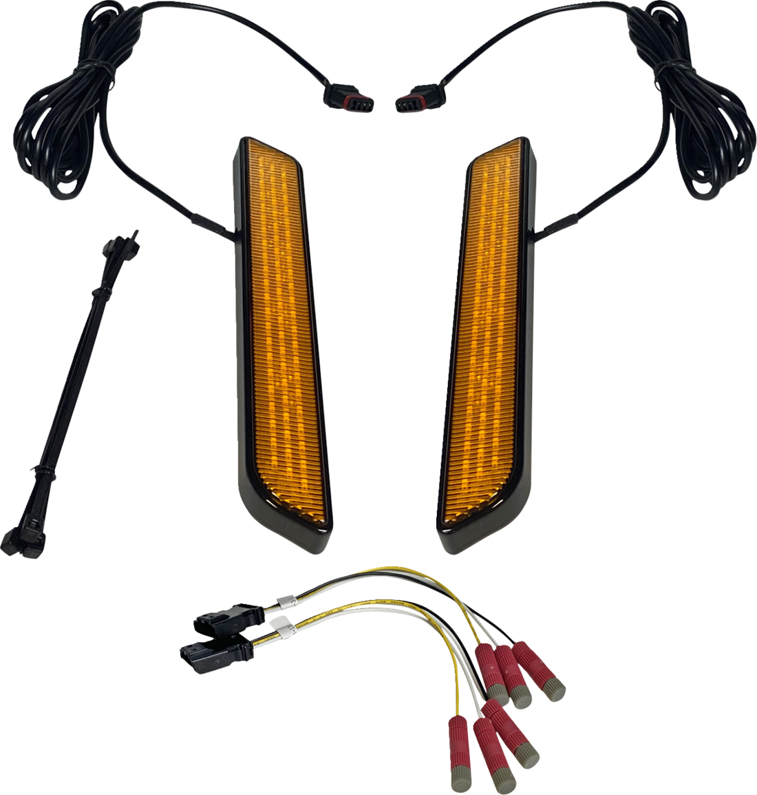 2040-2666 - CUSTOM DYNAMICS LED Fork Light - Smoke - Chrome CD-FORK-UNV-SC