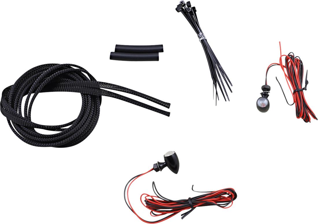 2040-2713 - CUSTOM DYNAMICS Micro Turn Signals - Red -Black CD-MICRO-R-B