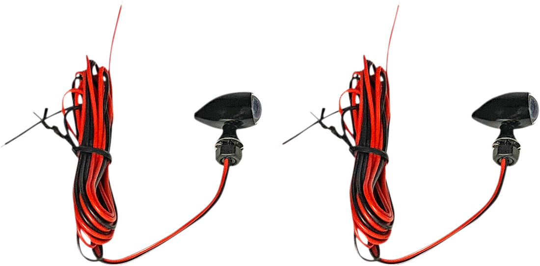 2040-2713 - CUSTOM DYNAMICS Micro Turn Signals - Red -Black CD-MICRO-R-B