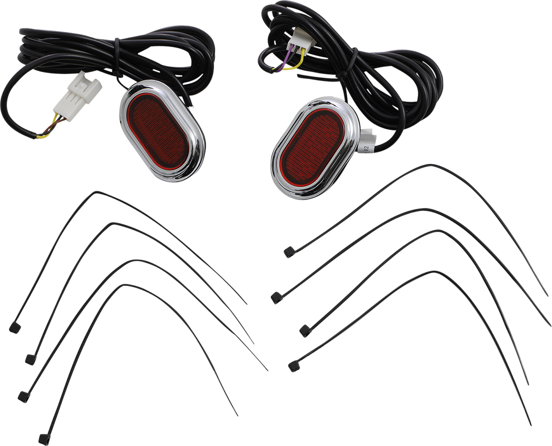 2040-2745 - CUSTOM DYNAMICS Antenna Grommet Light - Red Lens - Chrome CD-PLUG-RC