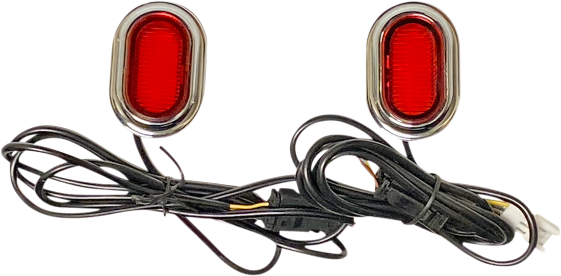 2040-2745 - CUSTOM DYNAMICS Antenna Grommet Light - Red Lens - Chrome CD-PLUG-RC