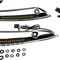 2040-2819 - CUSTOM DYNAMICS Windshield Trim - Sequential Turn Signal - Chrome CD-RG-SWT-AW2-C
