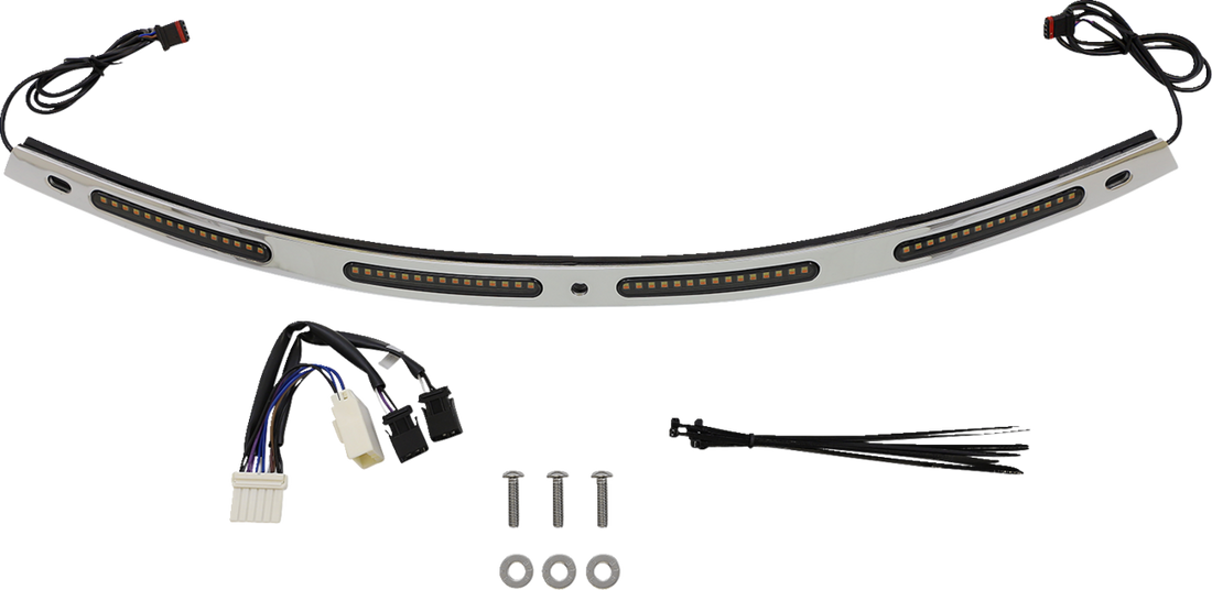 2040-2831 - CUSTOM DYNAMICS Windshield Trim - Sequential Turn Signals - Chrome CD-WT2-SEQ-05-C