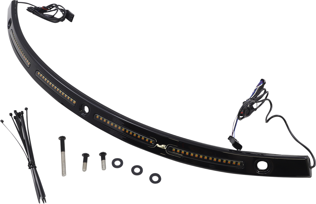 2040-2831 - CUSTOM DYNAMICS Windshield Trim - Sequential Turn Signals - Chrome CD-WT2-SEQ-05-C