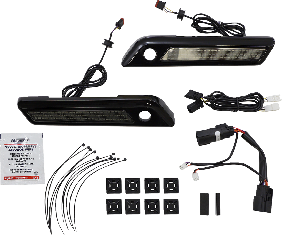 2040-2865 - CUSTOM DYNAMICS Latch Light - Saddlebag - Smoke - Black CD-SBL-BCM-SB
