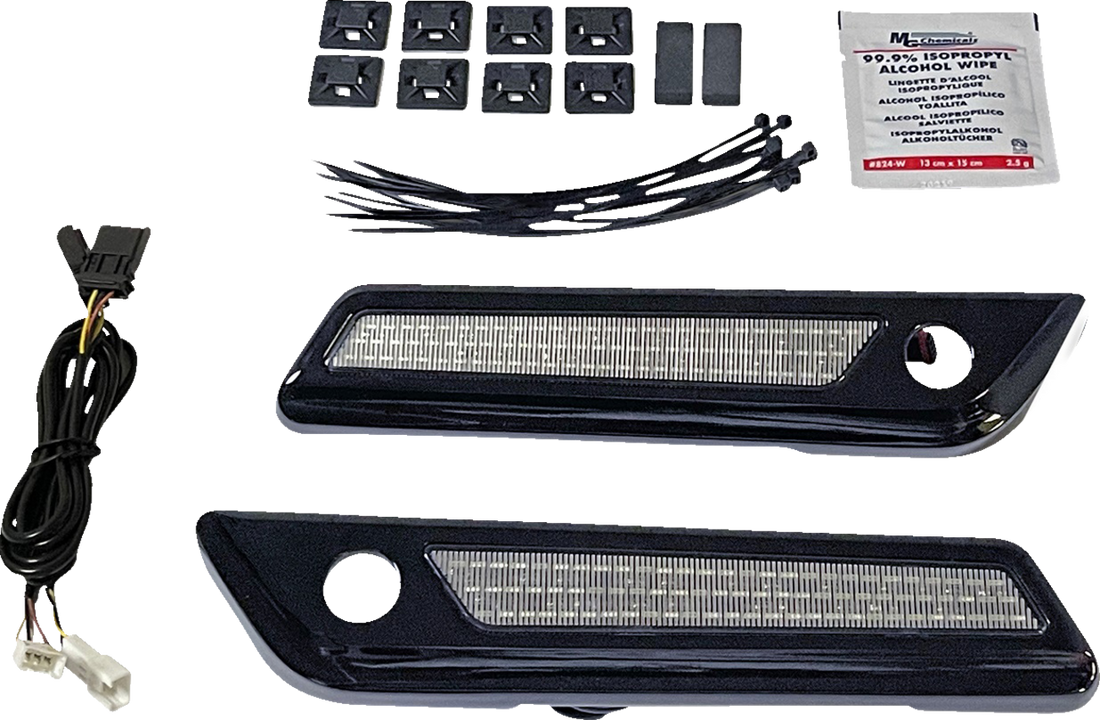 2040-2865 - CUSTOM DYNAMICS Latch Light - Saddlebag - Smoke - Black CD-SBL-BCM-SB