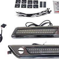 2040-2870 - CUSTOM DYNAMICS Latch Light - Saddlebag - Dual Color - Smoke - Chrome CD-SBL-DC-SC