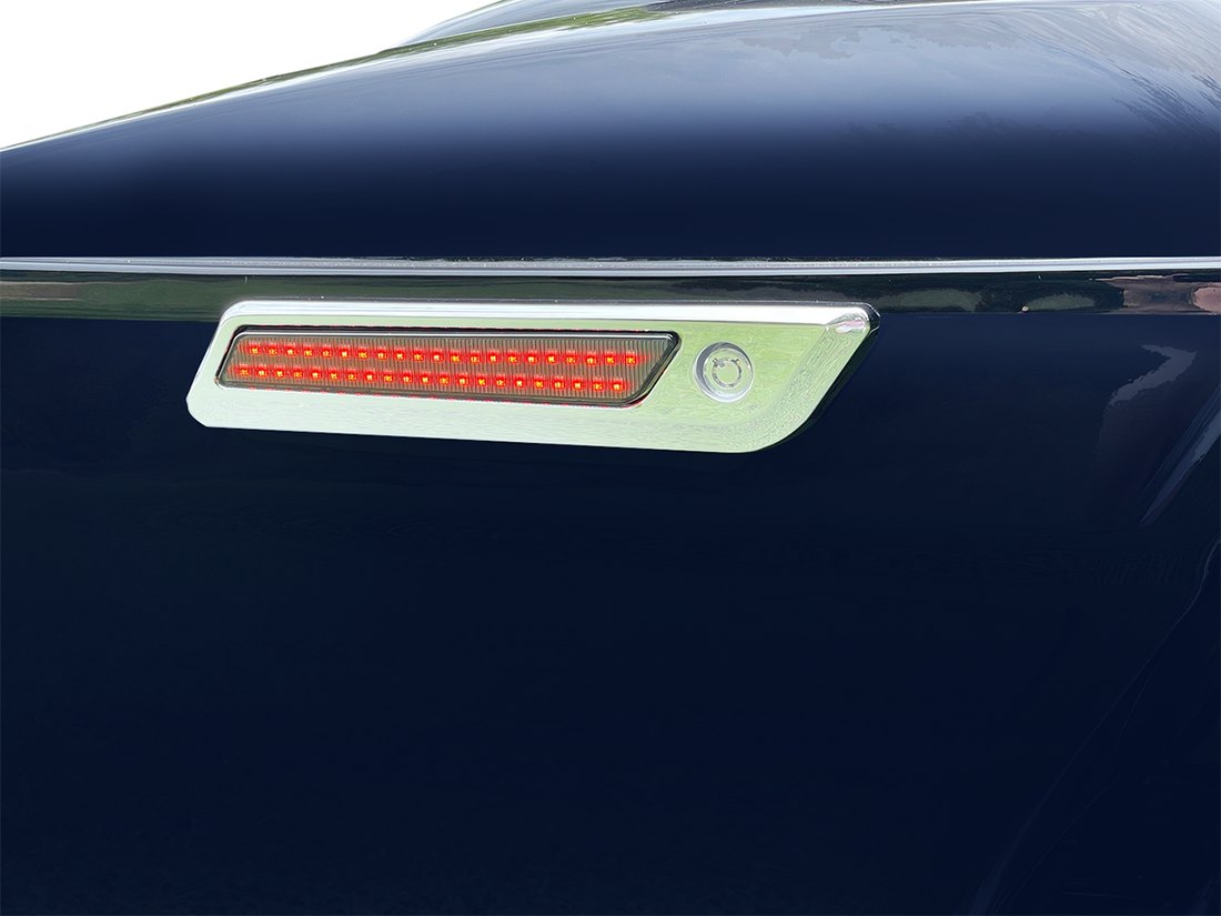 2040-2870 - CUSTOM DYNAMICS Latch Light - Saddlebag - Dual Color - Smoke - Chrome CD-SBL-DC-SC