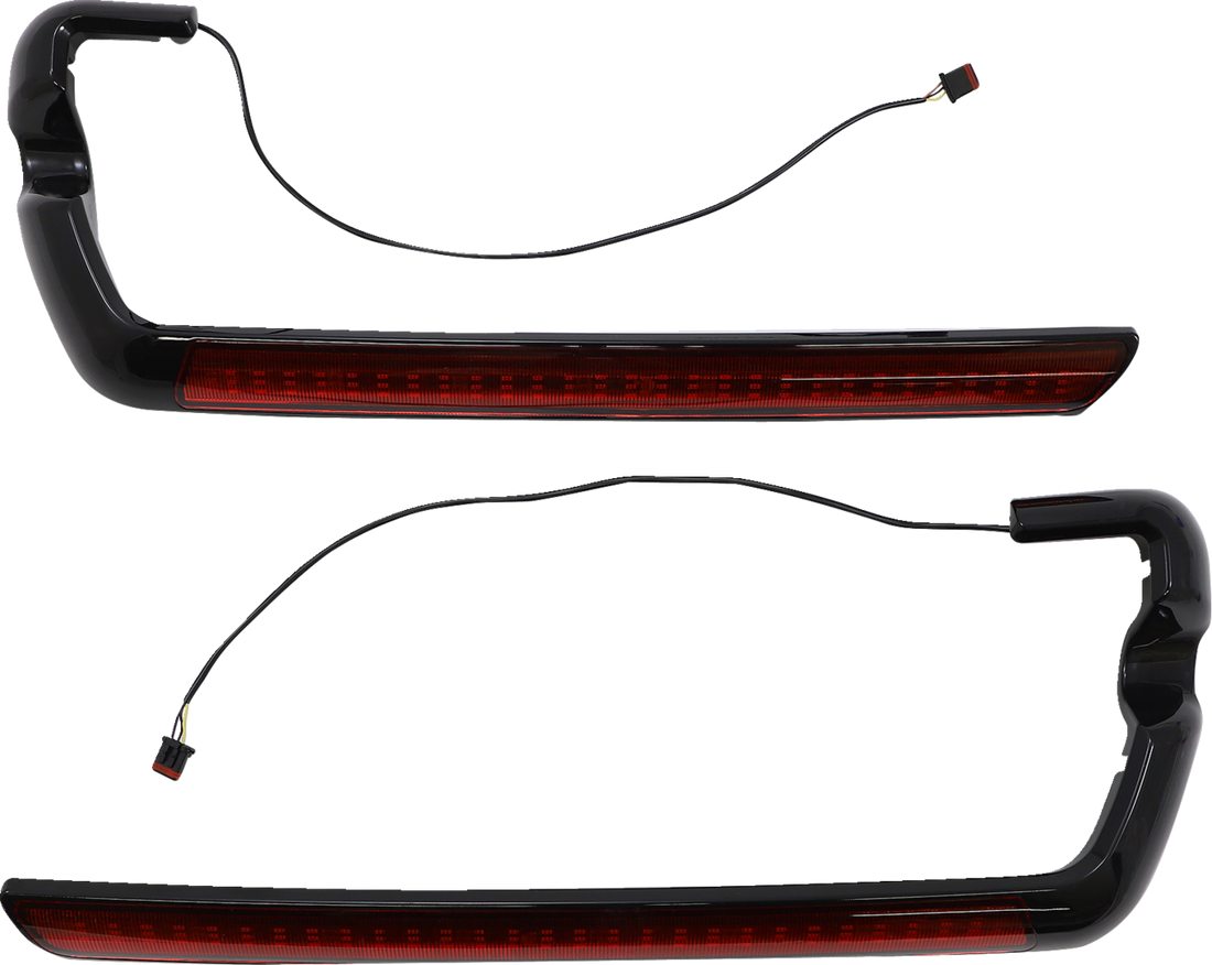 2040-2881 - CUSTOM DYNAMICS Marker Light - Saddlebag - Red - Black CD-SB-SIDE-RB